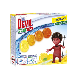 Dr.Devil WC PUSH PULL GEL (2*20г) Lemon Fresh