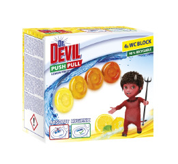 Dr.Devil WC PUSH PULL GEL (4*20г) Lemon Fresh