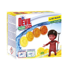 Dr.Devil WC PUSH PULL GEL (4*20г) Lemon Fresh