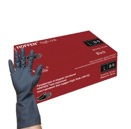 Рукавички лат HOFFEN (high-risk) чор L 25пар (10)