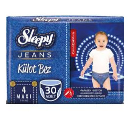 П Трусики SLEEPY 'Jeans' Maxi-4 (7-14кг) 30шт (5)