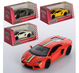 Машинка KT 5355 WF (24шт) металл,инер-я,12,5см,1:38,откр.двери,рез.колеса,4цвета,в кор-ке,16-7-8,5см