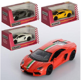 Машинка KT 5355 WF (24шт) металл,инер-я,12,5см,1:38,откр.двери,рез.колеса,4цвета,в кор-ке,16-7-8,5см