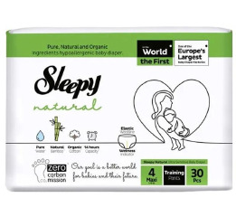 П Трусики SLEEPY 'NATURAL' Maxi-4 (7-14кг) 30шт