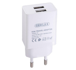 Блочок USB Gerlax A9 3A/2USB/QC3.0 в т.у. біл