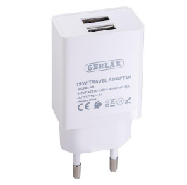 Блочок USB Gerlax A9 3A/2USB/QC3.0 в т.у. біл