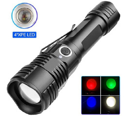 Ліхтар PLD-11-4XPE(RGB), 1х18650, ЗУ microUSB, zoom