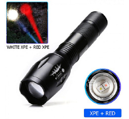 Ліхтар R5-2XPE(white+red), 1х18650/3xAAA, ЗУ USB, zoom