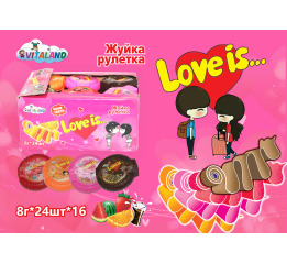 Жув гум Рулетка LOVE IS (24шт*16) ШТ