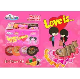 Жув гум Рулетка LOVE IS (24шт*16) ШТ