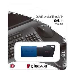 USB  64GB 3.2 Kingston Exodia M чор-син
