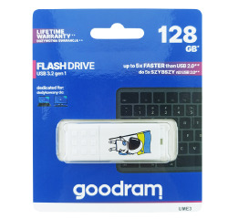 USB 128GB 3.2 Goodram UME3 Ukraine біл