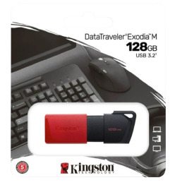USB 128GB 3.2 Kingston DataTravel Exodia M чор-чер