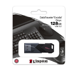 USB 128GB 3.2 Kingston DataTravel Exodia Onyx чор