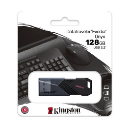 USB 128GB 3.2 Kingston DataTravel Exodia Onyx чор