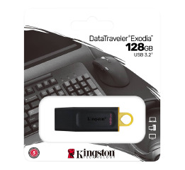 USB 128GB 3.2 Kingston DataTravel Exodia чор-жов