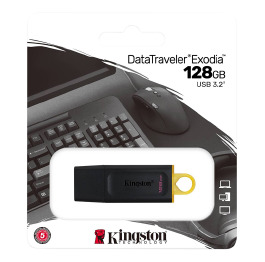 USB 128GB 3.2 Kingston DataTravel Exodia чор-жов