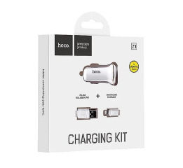 АЗП microUSB Hoco Z1 2.1A/2USB біл