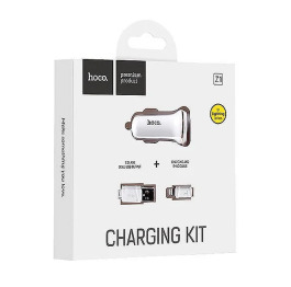 АЗП microUSB Hoco Z1 2.1A/2USB біл