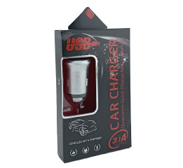 АЗП USB блочок T06 Metall 2.4A/12/24V/2USB сталь
