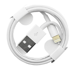 Кабель iPhone Lightning Foxcon 1м в т.у. біл
