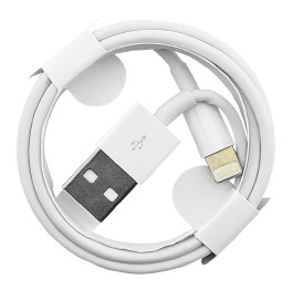Кабель iPhone Lightning Foxcon 1м в т.у. біл