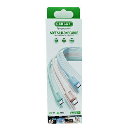 Кабель Type-C Gerlax L26T 6A 1м силік небесний
