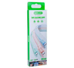 Кабель Type-C Gerlax L26T 6A 1м силік пудровый