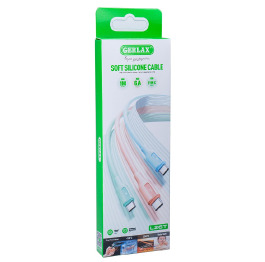 Кабель Type-C Gerlax L26T 6A 1м силік пудровый