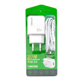 МЗП Micro Gerlax A18V 1USB/20W біл
