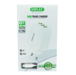 МЗП Type-C Gerlax GA-26 3.4A/3USB біл