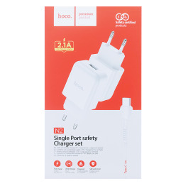 МЗП Type-C Hoco N2 2.1A/1USB біл