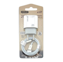 МЗП Type-C to Type-C Gerlax A15T PD20W/MI TURBO CHARGE біл