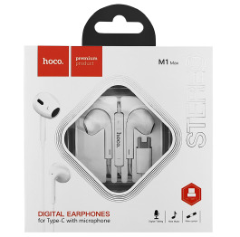 Навушники Type-C Hoco M1 Max design iPhone біл