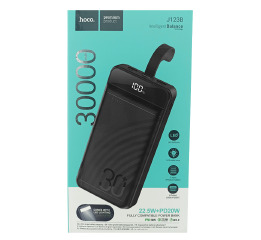 Павербанк  30000 Hoco J123B 3A/3USB/QC3.0/22.5W/PD20W/LED дисплей/ліхта