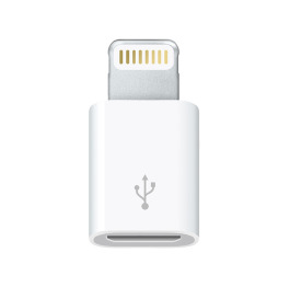 Перехідник з microUSB на Lightning біл