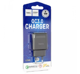 Блочок USB Hoco C72Q 18W/QC3.0/1USB чор 741429