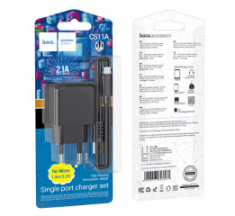 МЗП Micro Hoco CS11A 2.1A/1USB чор 781945