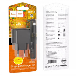 МЗП Type-C Hoco CS11A 2.1A/1USB чор 781947