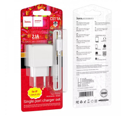 МЗП iPhone Hoco CS11A 2.1A/1USB біл 781943