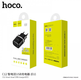 МЗП iPhone Hoco C12 2.4A/2USB чор 781060