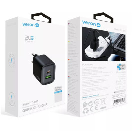 Блочок 2в1 (USB+PD) Veron TC-U15 20W QC3.0 778855