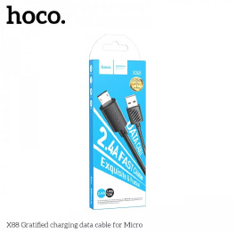 Кабель Micro Hoco X88 2.4A чор 785191