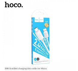 Кабель Micro Hoco X88 2.4A біл 785192