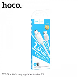 Кабель Micro Hoco X88 2.4A біл 785192
