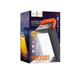 Павербанк  90000 Hoco J107 4USB/QC3.0/22.5W/PD20W/LED чор