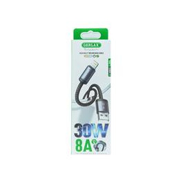 Кабель iPhone Gerlax L36L 8А/30W чор