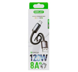 Кабель Micro Gerlax L36V 8A/120w/QC3.0 ткан чор