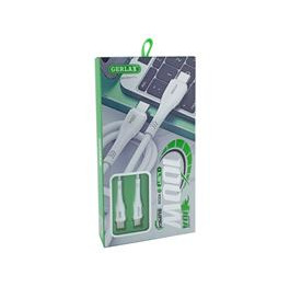 Кабель Type-C (PD) Gerlax L18T 10A/100W біл
