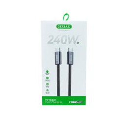 Кабель Type-C (PD) Gerlax L41T 240W/QC3.0 ткан чор